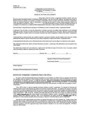 Kentucky Medical Waiver and Consent Form 106