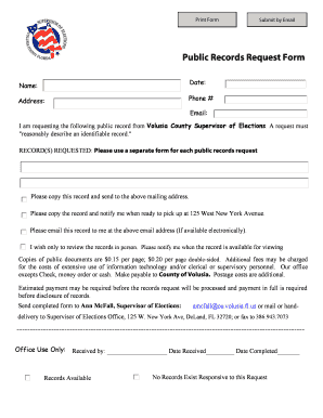 Public Records Request Form