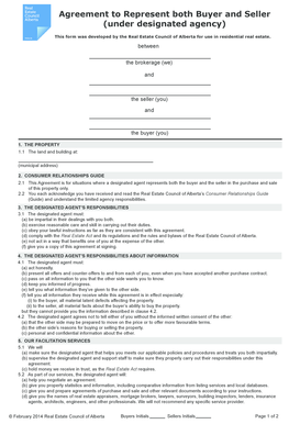 Agreement to Represent Buyer and Seller