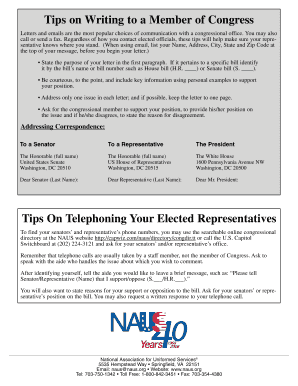 Tips on Writing E-mailing or Calling Congress - NAUS - rise naus