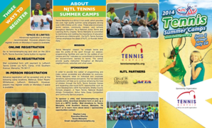 2014 NJTL Tennis Summer Camps Registration Form