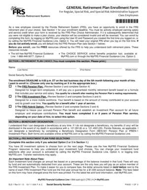 Florida Retirement System Enrollment Form