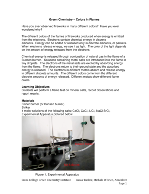 Flame Test Lab Experiment