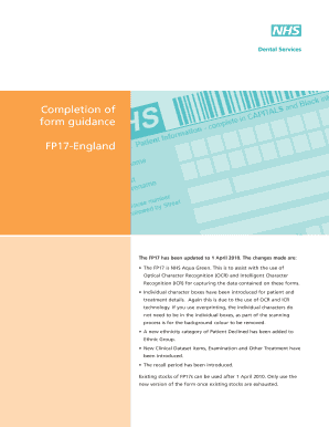 FP17 Dental Treatment Form