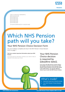NHS Pension Choice Decision Form