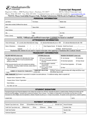Transcript Request Form