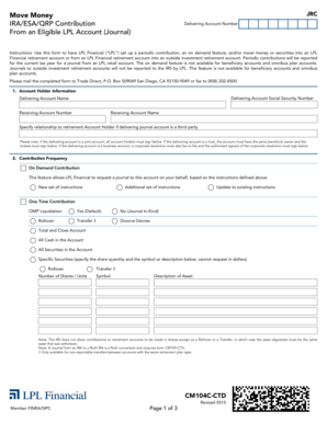 IRA/ESA/QRP Contribution Form