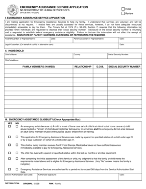 Emergency Assistance Service Application