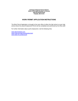 Massachusetts Employment Permit Application for Minors