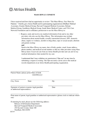 Mass HIway Consent Form