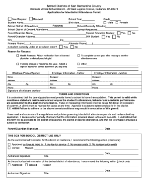 Interdistrict Attendance Permit Application