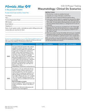 ICD-10 Phase Ⅰ Testing Form