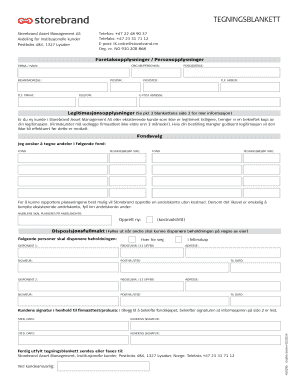 Norwegian Investment Fund Subscription Form