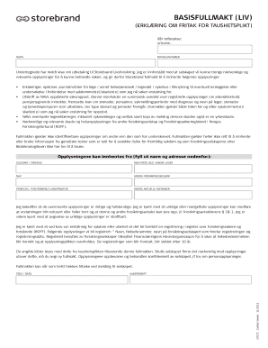 Norwegian Insurance Power of Attorney