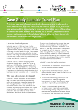 Case analysis example - Thurrock Council - Workplace Travel Plans Case Study Thurrock Council - Workplace Travel Plans Case Study - thurrock gov