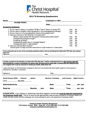 2015 TB Screening Questionnaire