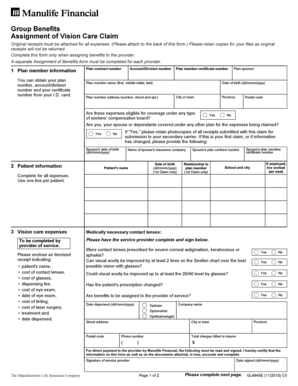 Assignment of Vision Care Claim