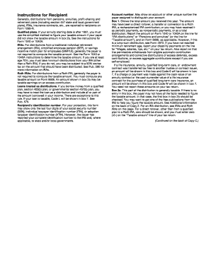 IRS Form 1099-R Instructions