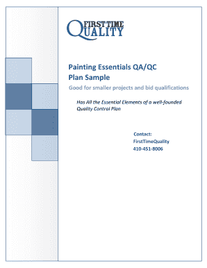 Painting Quality Control Plan Template