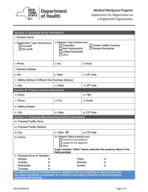 Project timeline creator - Medical Marijuana Program Application for Registration as a Registered Organization