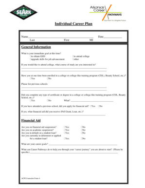 Individual Career Plan Form