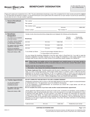 Beneficiary Designation Form