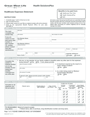 Healthcare Expenses Statement