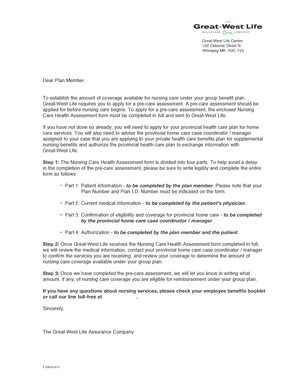 Nursing Care Health Assessment Form