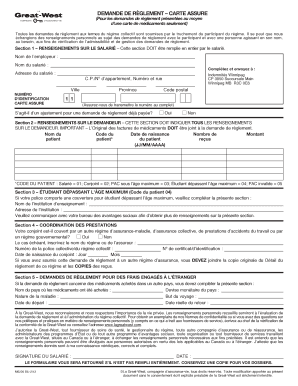 Demande de règlement – Carte Assure