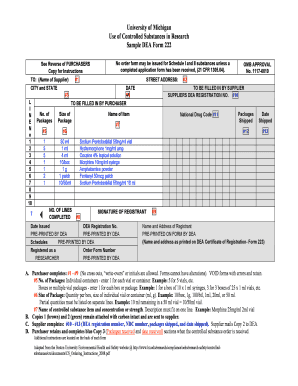 dea form 222 sample