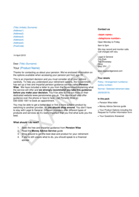 Stage one cover letter (PDF: 55KB) - Legal & General