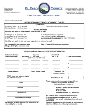 Request for Recorded Document Copies