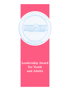 Learning for Life Leadership Award Nomination Form