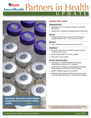 AmeriHealth Provider Change Form