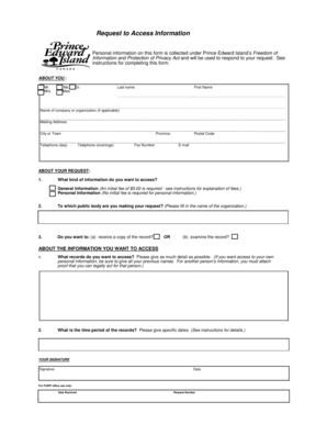 Request to Access Information