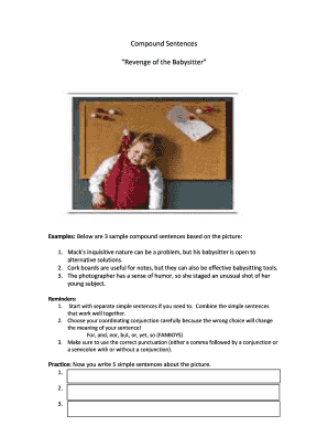 Compound Sentences Worksheet