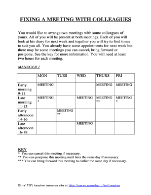 Meeting Scheduling Template