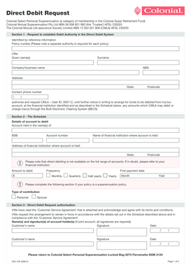 Direct Debit Request Form