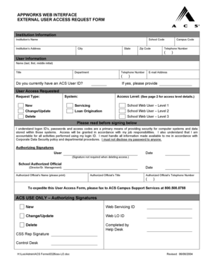 External User Access Request Form