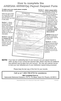 Arizona 457/401(a) Payout Request Form
