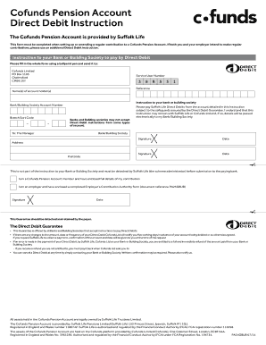 Cofunds Pension Account Direct Debit Instruction
