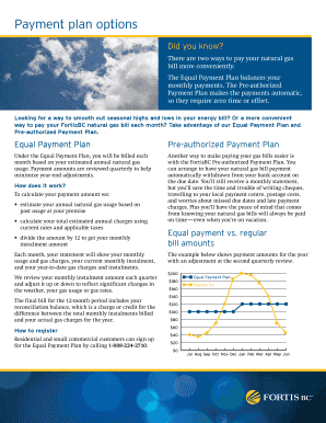 FortisBC Natural Gas Payment Plan Agreement