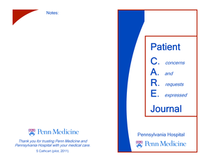 Patient Care Journal Template