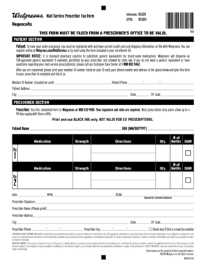 Walgreens Mail Service Prescription Form