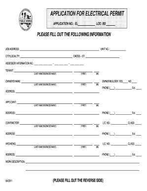 Application for Electrical Permit