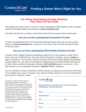 ConnectiCare Provider Directory Request Form