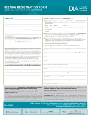Meeting Registration Form