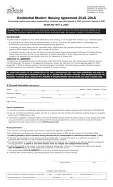 Residential Student Housing Agreement