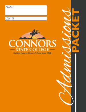 Connors State College Application for Admission