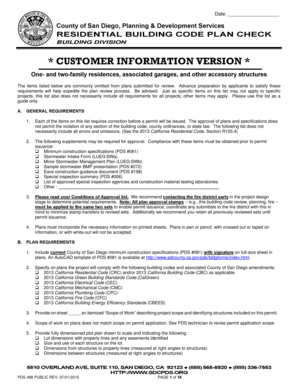 Residential Building Code Plan Check